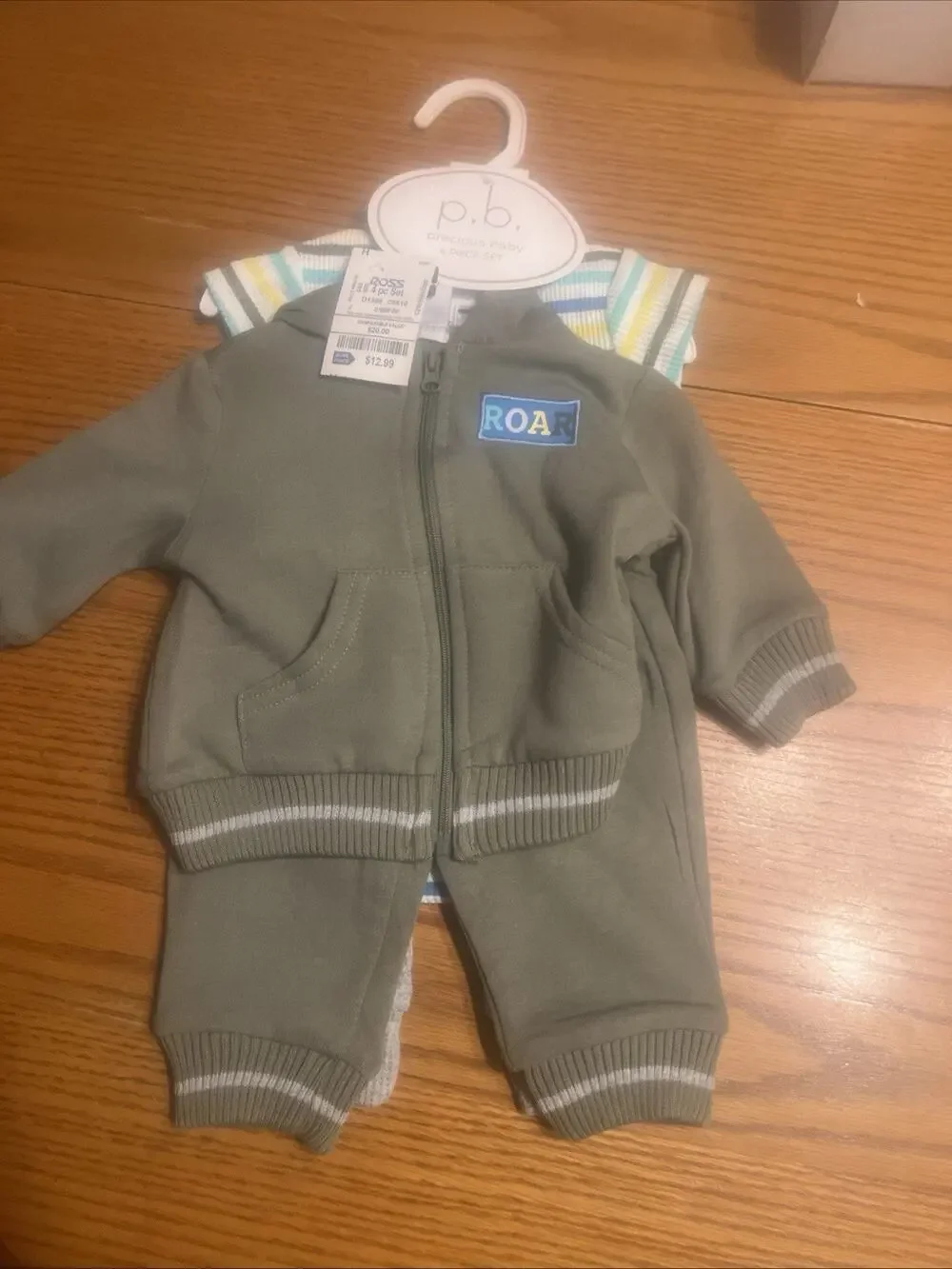 Precious Baby 4 Piece Outfit Set Jacket Top Bottoms Size 0-3 Months
